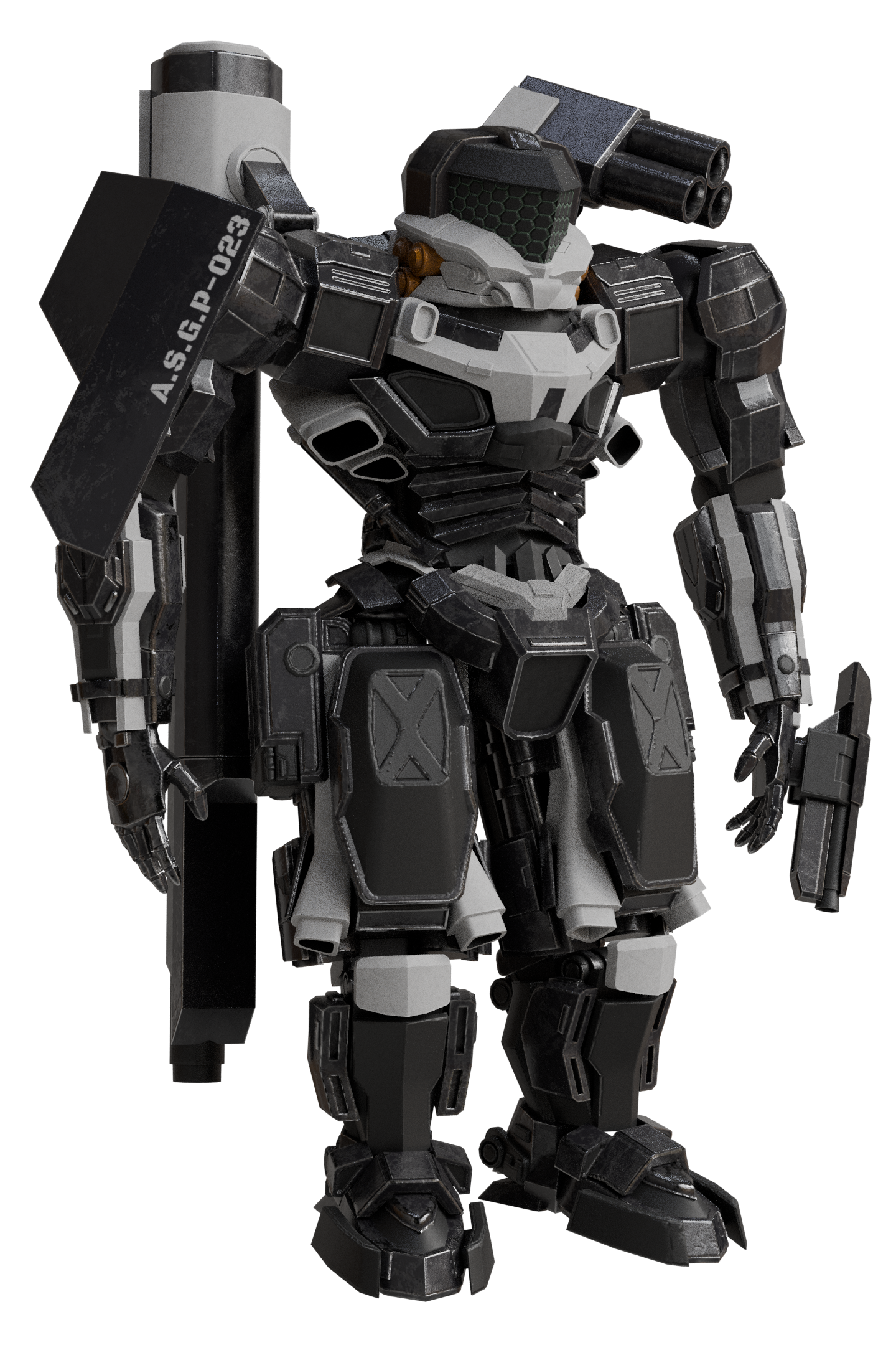 Mech 02 textured render